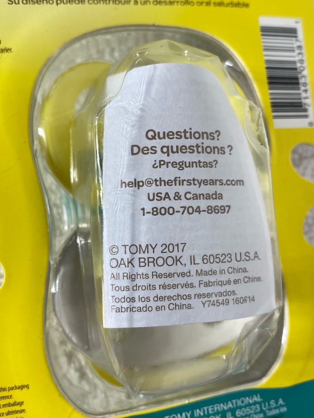 5/$35 The First Years Orthodontic Pacifiers 3-6 Months Elephant 2 Pack NEW - Picture 8 of 12